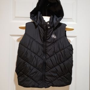 1 Madison Puffer Vest Sleeveless Removable Hood‎